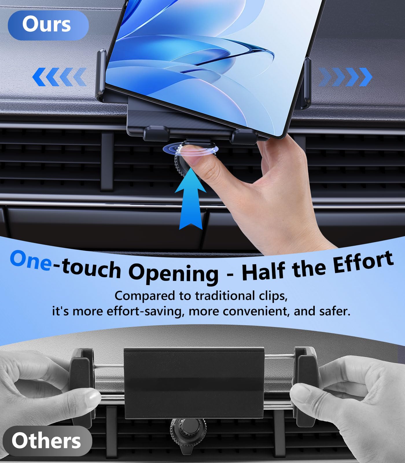 DICMKY Car Mount for Samsung Galaxy Z Fold 7 6 5 4 3 2 Accessories, Car Vent Phone Holder Designed for Foldable Screens, 360°Adjustment