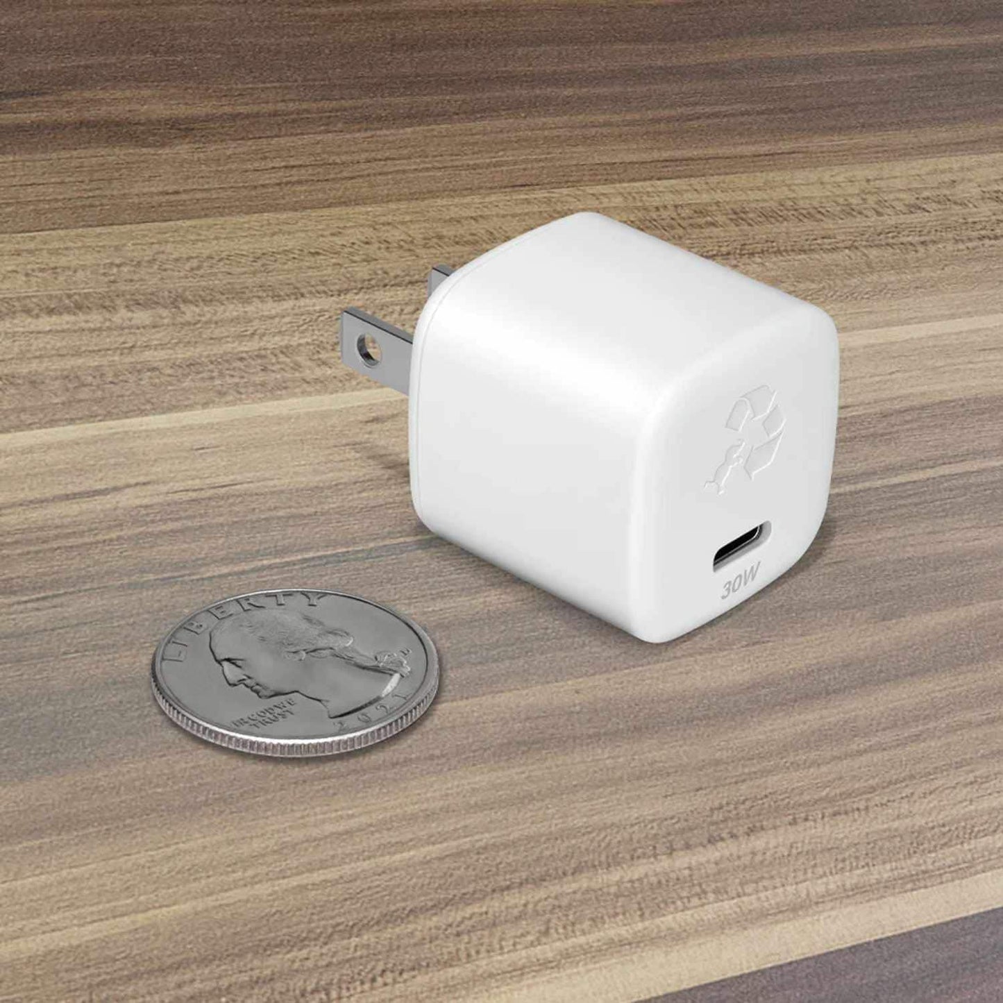 Nimble Wally SubNano USB-C Charger Block, 30W Fast Charging Power Adapter, Type C Charging Block for iPhone 17 16 15 14 13 12 11 Air Pro Max Plus