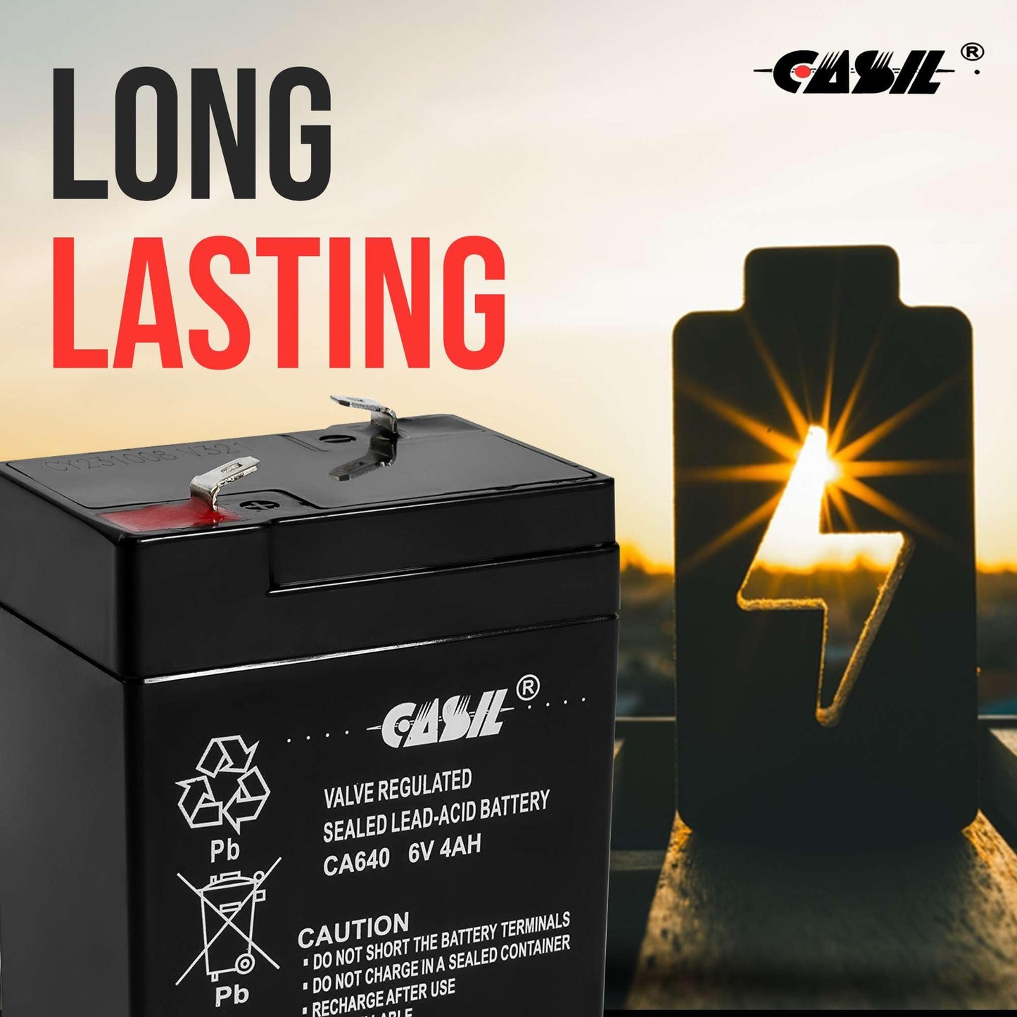 Casil 6V 4Ah Replacement Battery Compatible with UltraTech UT640 IM-640