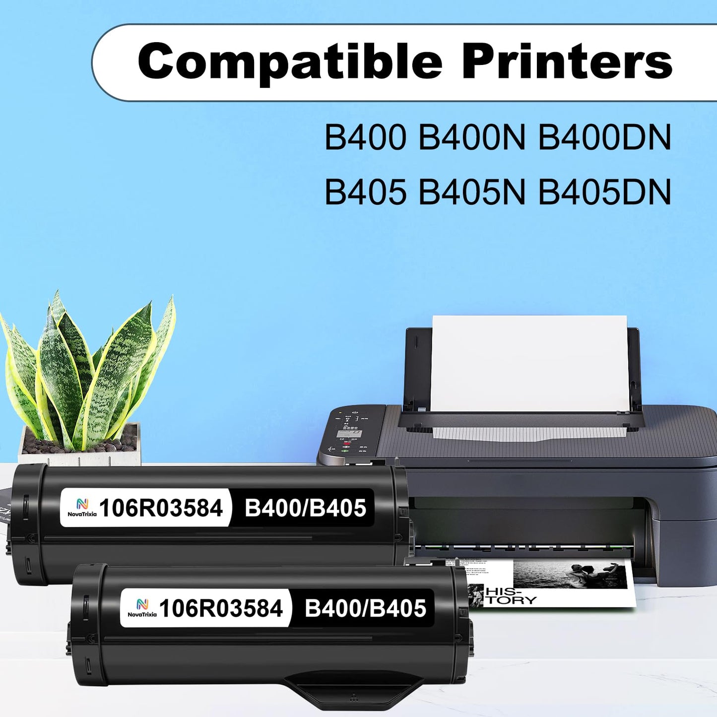 VersaLink B400 B405 Black Toner Cartridge Compatible for Xerox 106R03580 106R03582 106R03584 Toner for B400 B400N B400DN B405 B405DN Laser Printer Ink