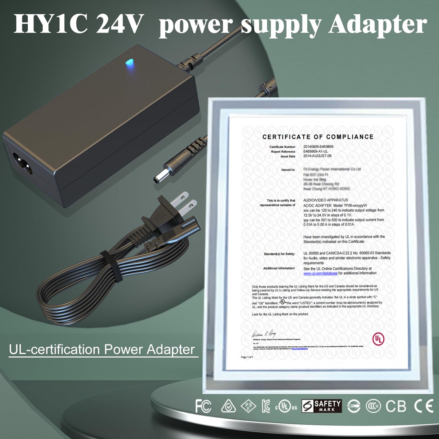 HY1C 24V Power Supply for Logitech G920 G29 G25 G27 G923 G940 Driving Force GT Racing Wheel APD…