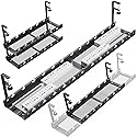 WIGAKDRU 31Inch Extendable Under Desk Cable Management Tray Multi-Model Metal Cable Management Tray Under Desk Cord Management with Clamp Power Strip