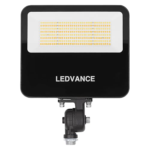LEDVANCE Dual Selectable Flood LED Light, 35/45/60W, 3 CCT Select 3000/4000/5000K, Dimmable, 5250/6750/9000 LMS, Photocell - 1 Pack (63861)