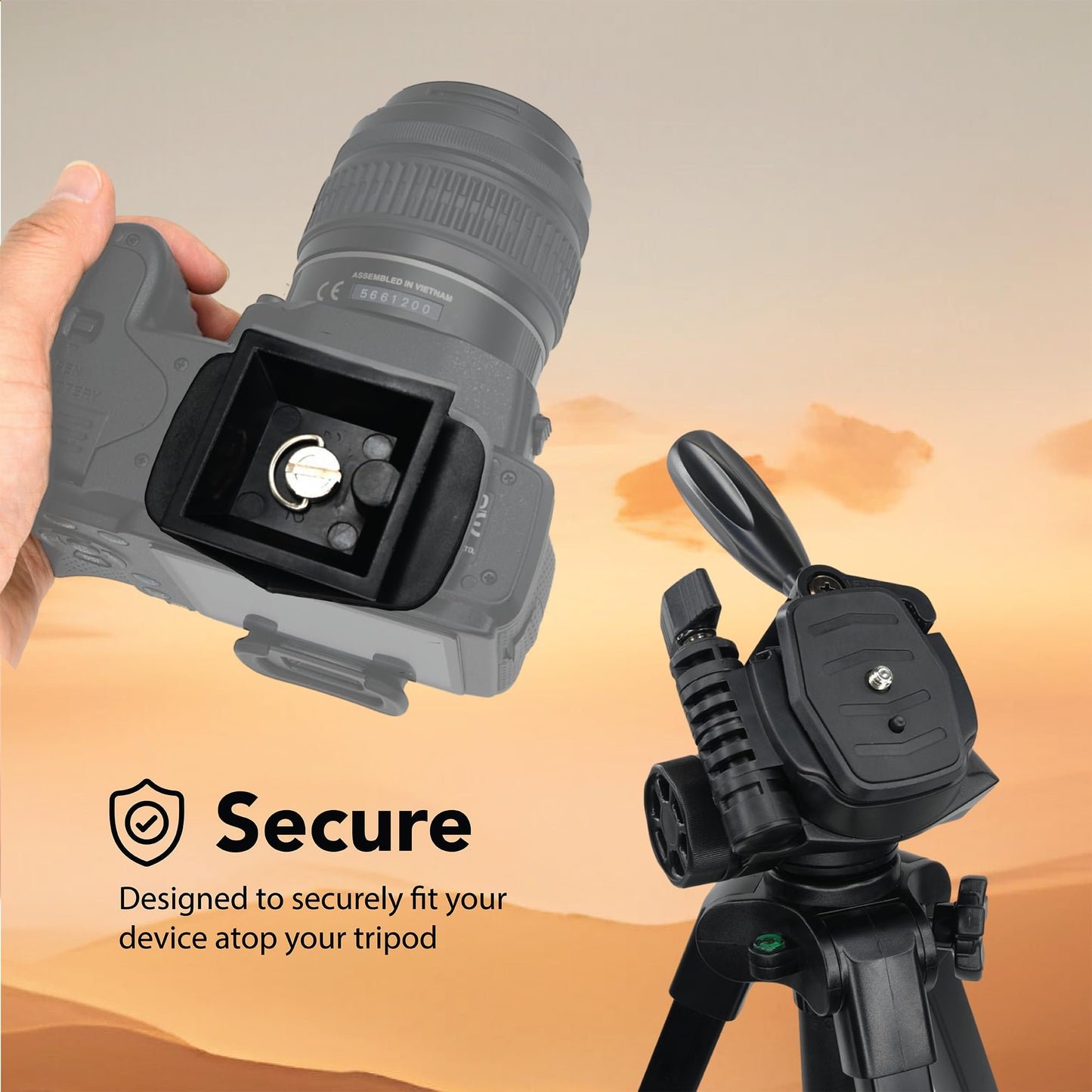 Foto&Tech 2 Pieces 44mm Tripod Quick Release Plate, Camera Adapter for Tripod with 1/4"-20 Screw Replacement for DSLR Cameras Smartphones Camcorders