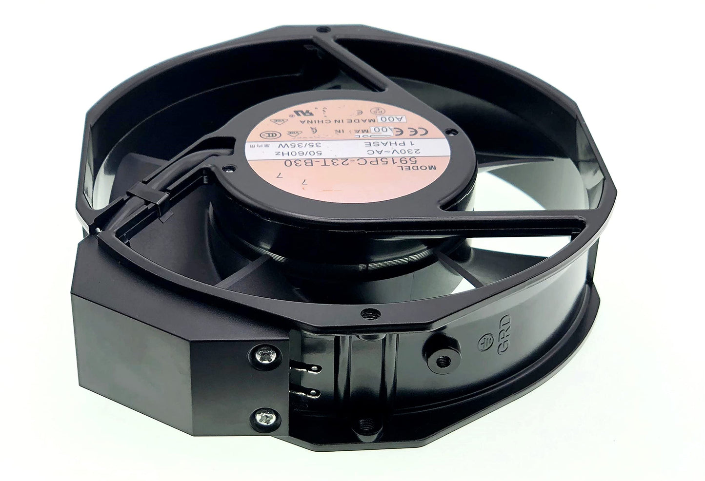 New Aluminum Frame Cooling fan for NMB 5915PC-23T-B30 A00,56 DBA,190 MA, Ball Bearing, 230~AC 50/60Hz 35W, Fan Frame Size: 172x150x38mm ,2-pin.