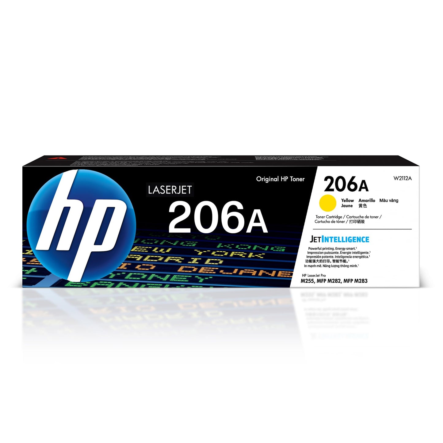 HP 206A Yellow Toner Cartridge | Works with Color LaserJet Pro M255, MFP M282, M283 Series | W2112A