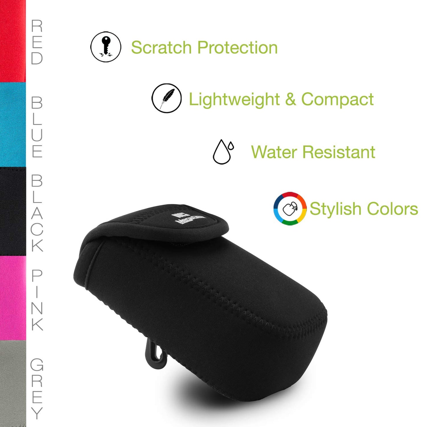 Mega Gear Ultra Light Neoprene Camera Case Compatible with Fujifilm XF10, Black, Compact (MG1538)