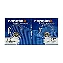 Renata 317 SR516SW Batteries - 1.55V Silver Oxide 317 Watch Battery (2 Count)