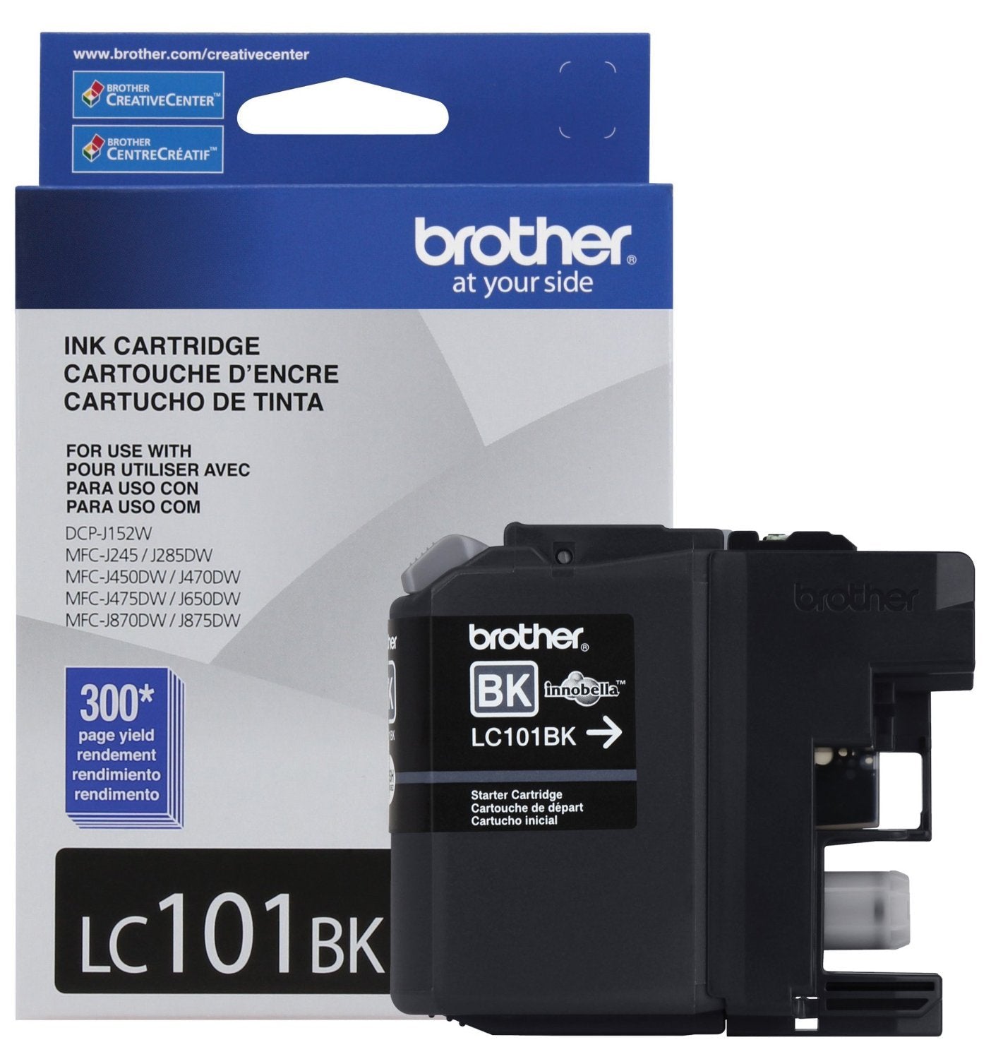 Brother Printer NrXGJ Ink Cartridge, LC101BK Black (2 Pack)