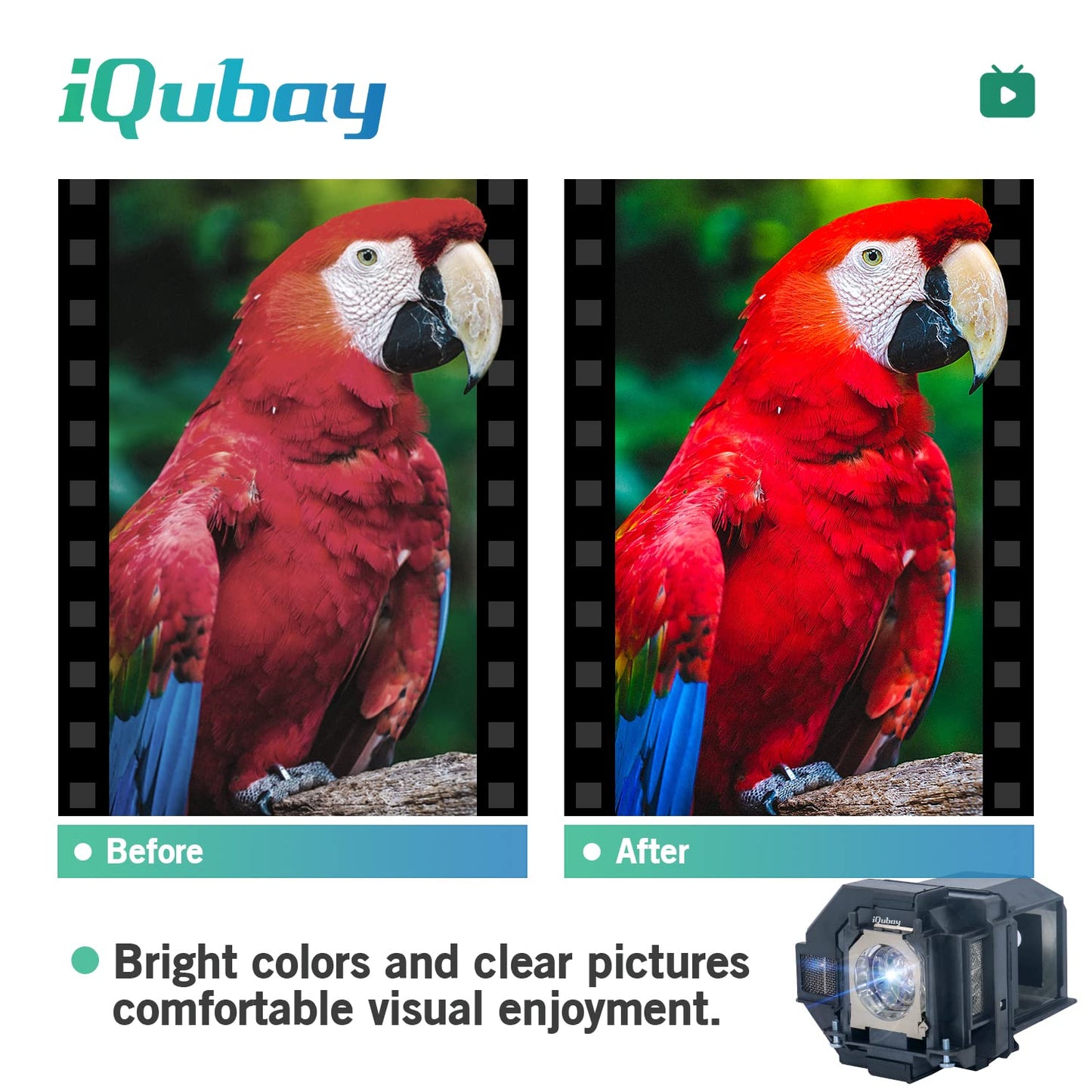 iQubay ELPLP97 V13H010L97 Replacement Projector Lamp for EPSON Powerlite Home Cinema 2200 2250 1080 880 VS260 EX9230 EX9240 EX3280 EX5280 EX7280 U50