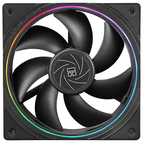 Thermalright TL-S12 CPU Fan Case Cooler PWM Fan, fine Aperture Light Effect,4pin PWM Connector Computer Fan with ARGB Aperture, 1500RPM Speed PC