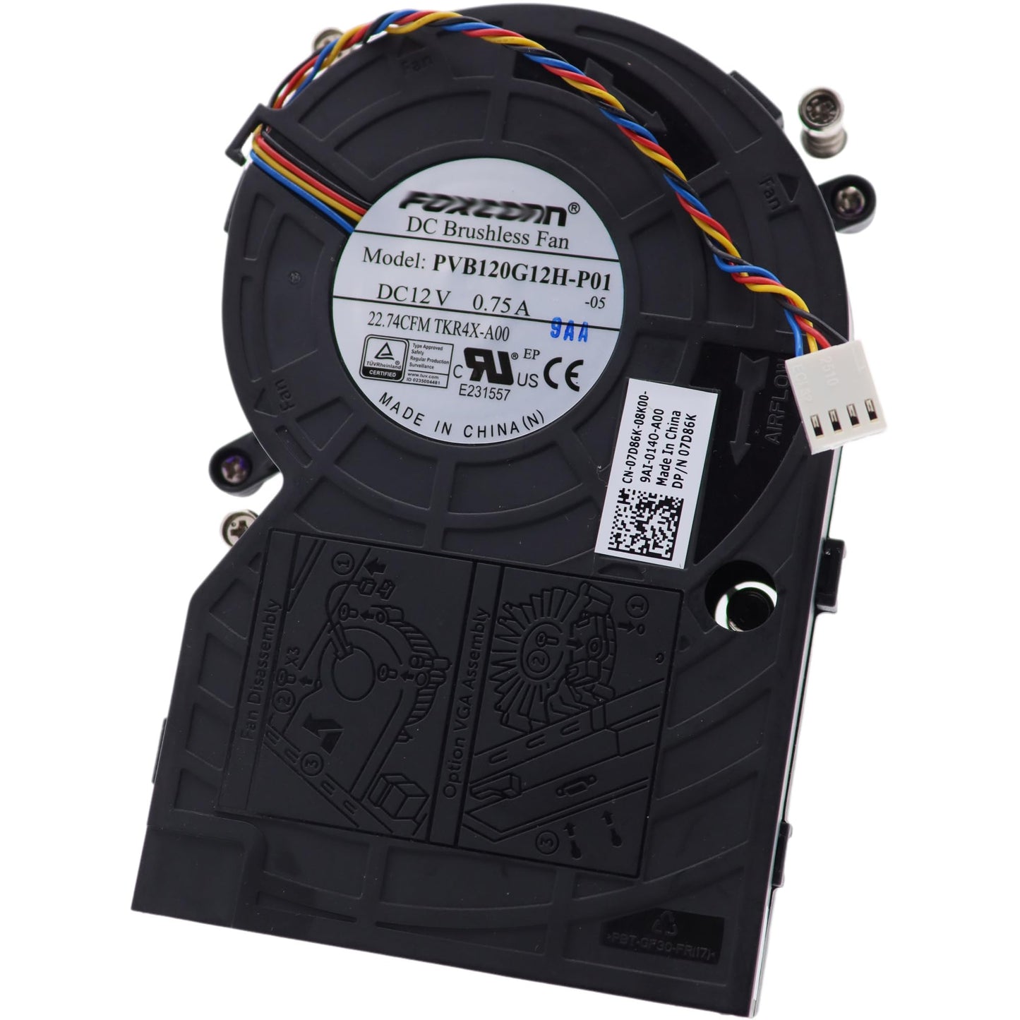 Deal4GO CPU Cooling Fan w/Heatsink Assembly 7D86K TKR4X Replacement for Dell Optiplex 7090 7080 7070 7060 7050 5080 5070 5050 3050 3040 (SFF)