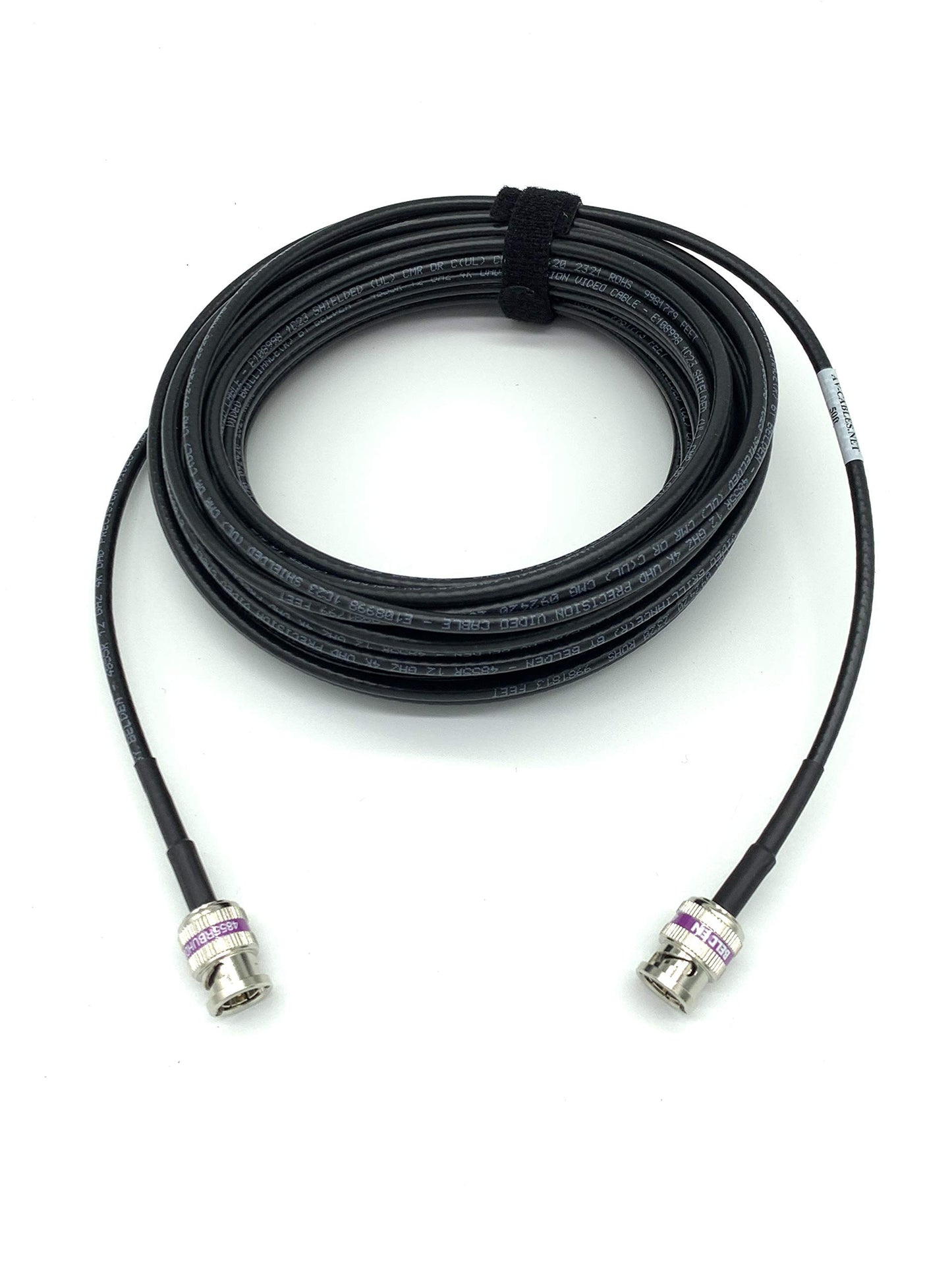 AV-Cables 12G 4K HD SDI BNC - BNC Cable 4855R Mini RG59 (10ft, Black)