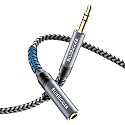 BlueRigger Headphone Extension Cable (3FT, 24K Gold Plated Jack, Hi-Fi Sound, 3.5mm Male to Female Stereo Audio Cable) - Aux Cord for iPod, Laptops