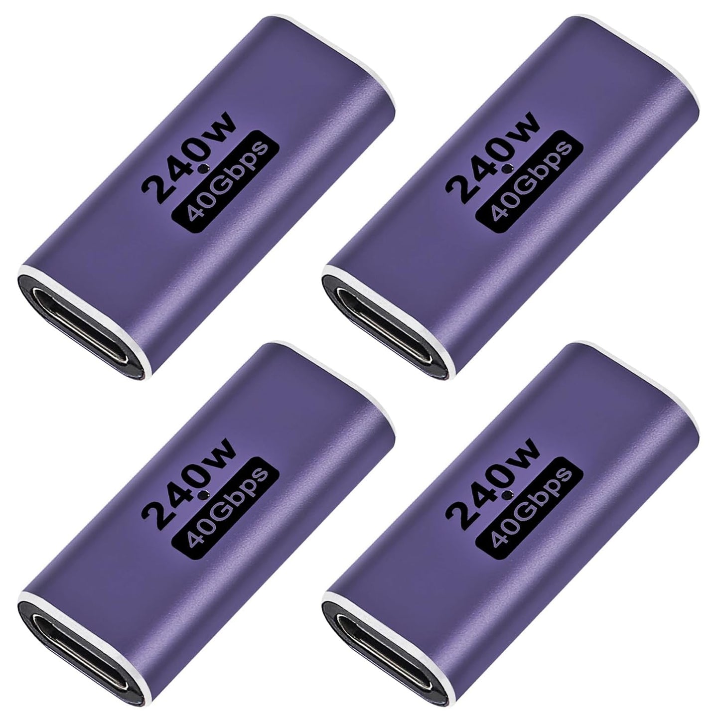 ALAMSCN 4PCS 240W USB Type C Female to Female Adapter Extender 40Gbps 8K Video Compatible for Tablet Phones Laptop Type C Devices