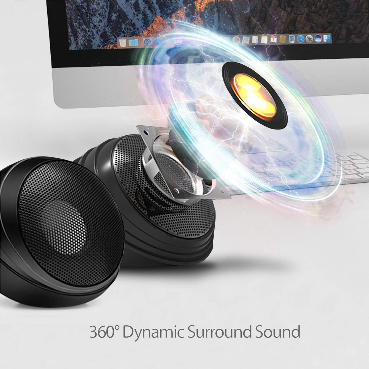 Adesso Xtream S4 USB Desktop Speaker 5W x 2 Black