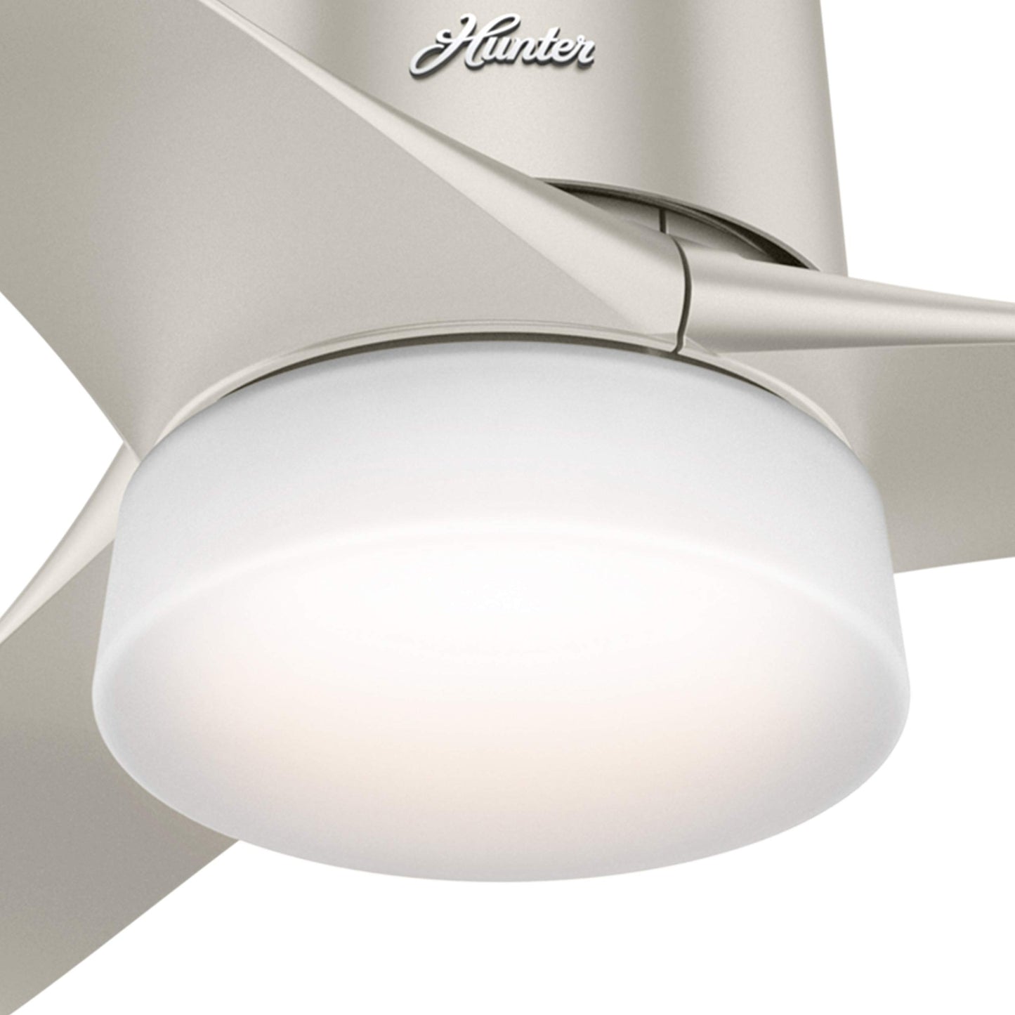 Hunter Fan 54 inch Modern Matte Nickel Indoor Ceiling Fan with Light Kit and Remote Control (Renewed)