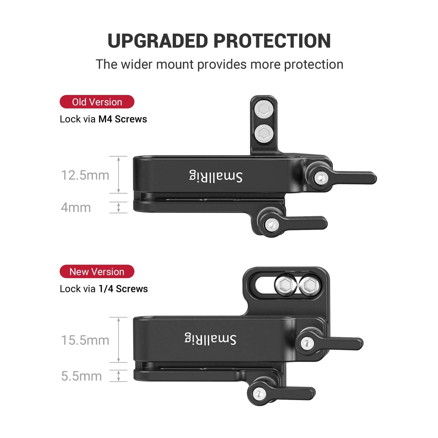 SMALLRIG Mount Bracket SSD Holder for Samsung T5 SSD with 1/4”-20 Threads, Compatible with SMALLRIG Cage for BMPCC 4K & 6K and for Z CAM, Compatible