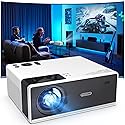 FUDONI Projector with WiFi and Bluetooth 4K Support, 300ANSI Outdoor Indoor Projector FHD 1080P Max 300" Display, Movie Video Home Theater Projector