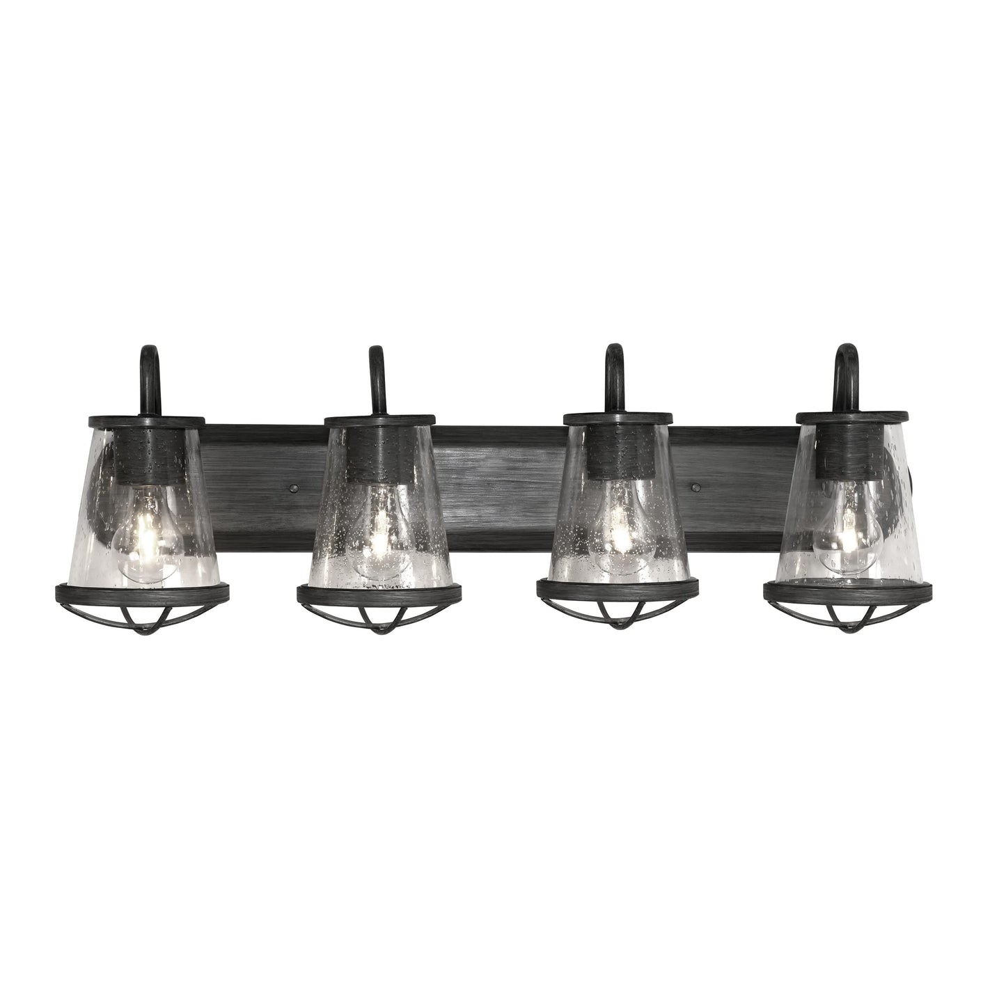 Designers Fountain 87004-WI 30in Darby 4-Light Bathroom Vanity Light Fixture, Weathered Iron