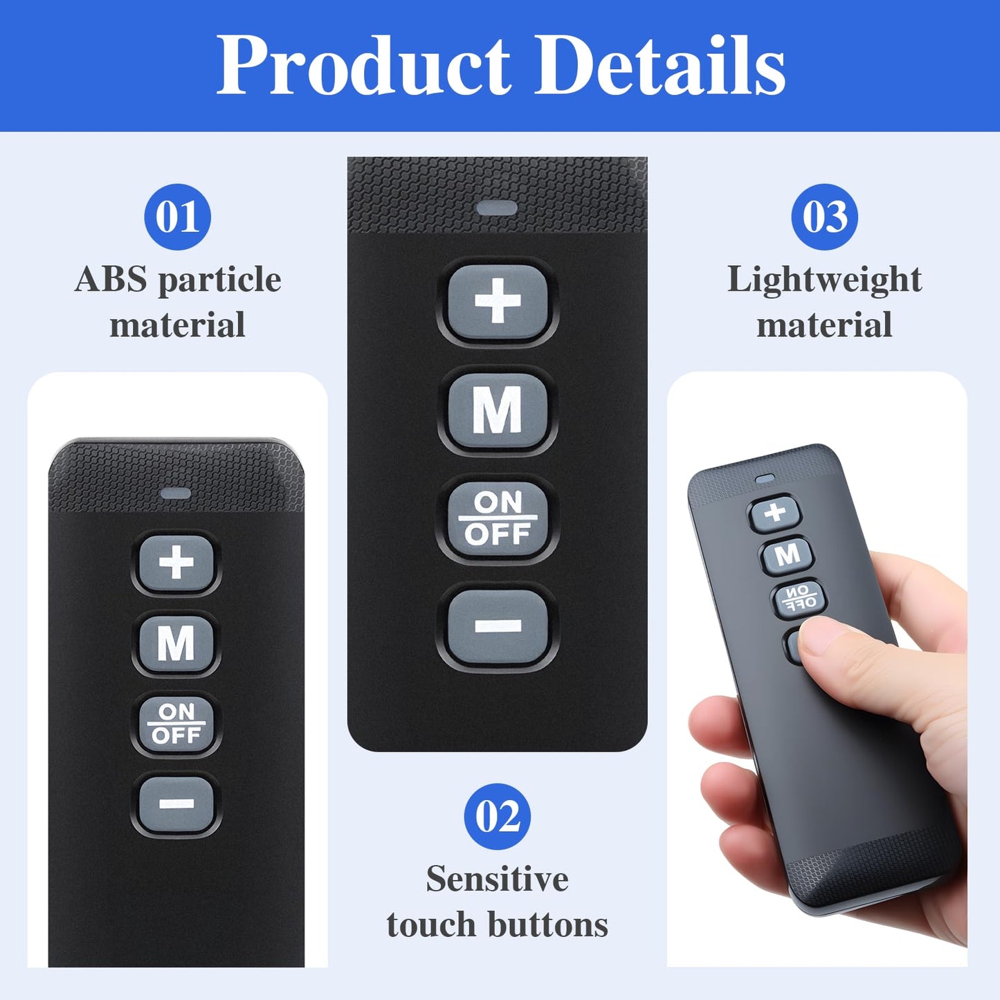 RJLCTH Replacement Remote Control Compatible with WalkingPad Q1 Only, 433MHz RF, No Pairing Required, AAA Battery Not Included