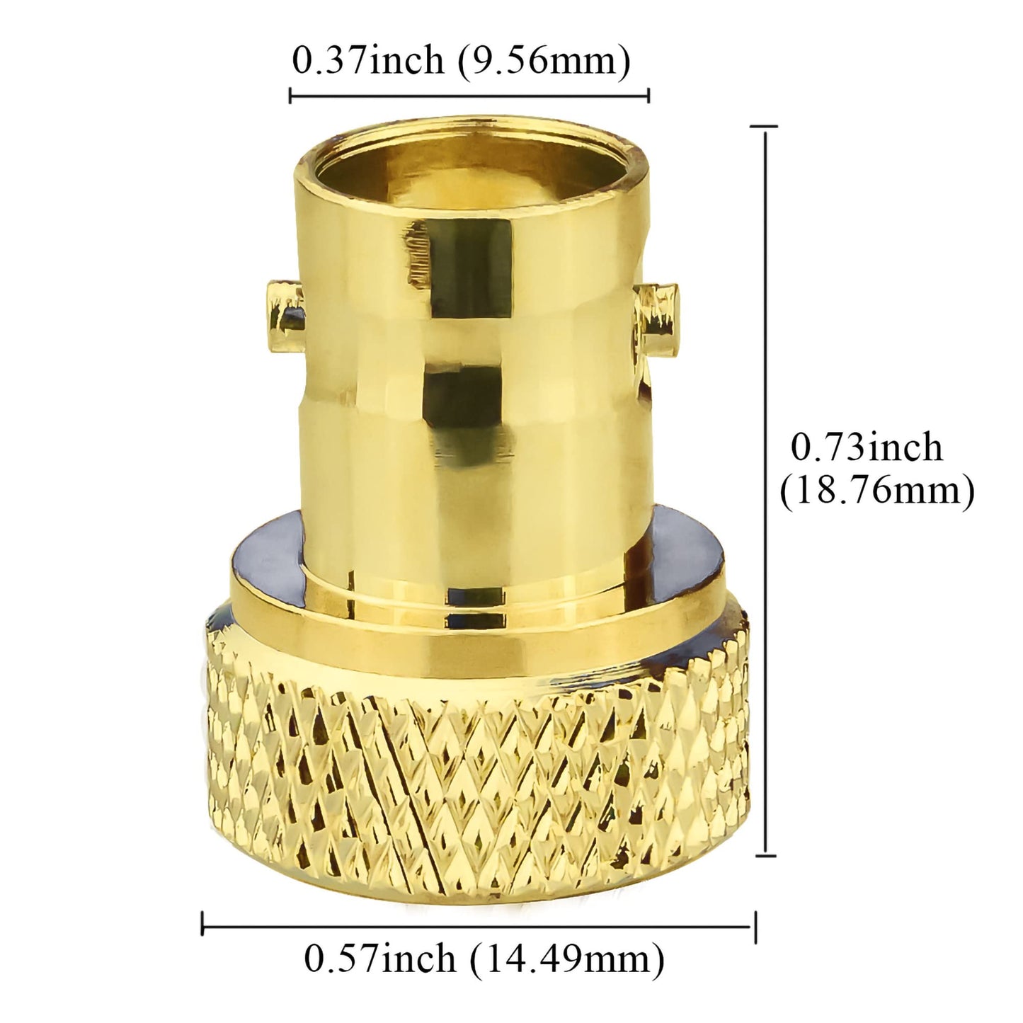 TUOLNK 2PCS SMA to BNC Coax Connector, SMA Male to BNC Female RF Coax Adapter, Low Loss Gold Plated Coaxial Connector for Two Way Radio, Walkie Talkie