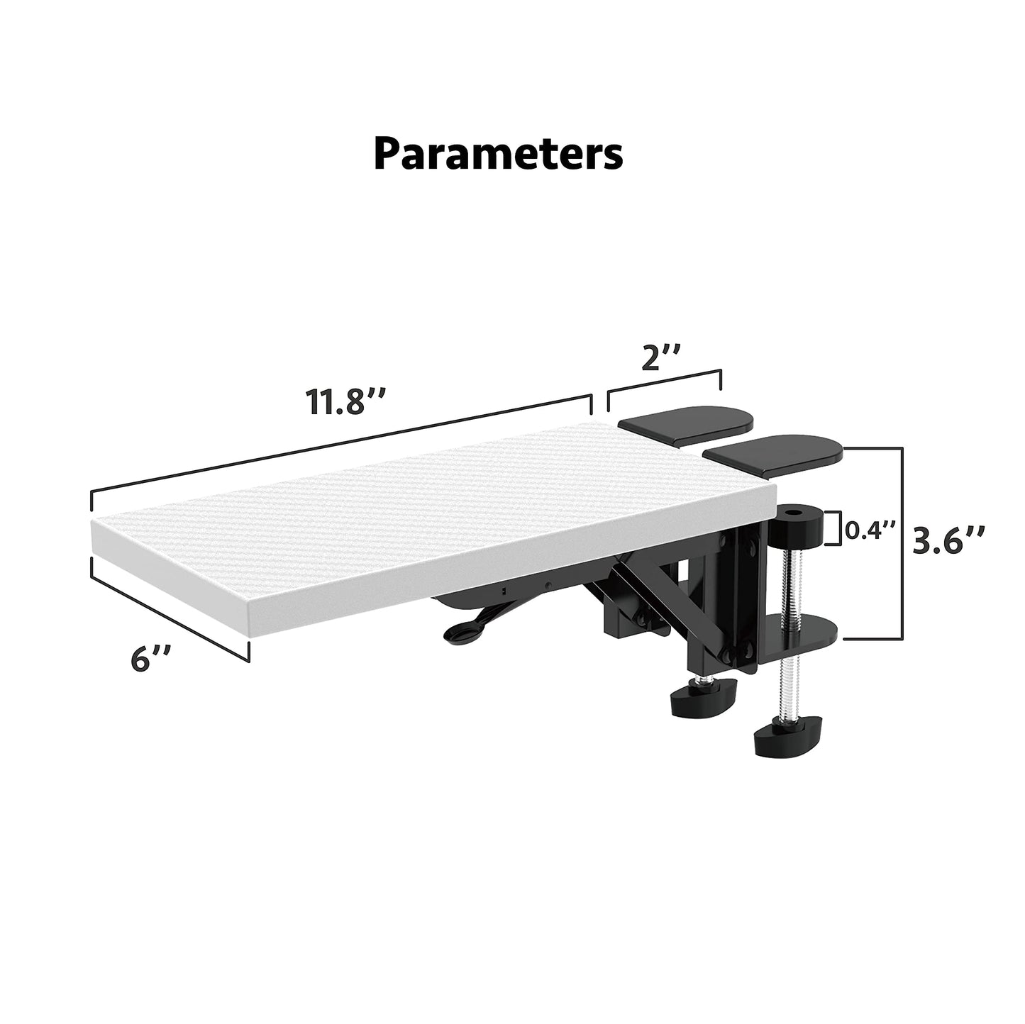 HONJIE Computer arm Support Bracket, Suitable for Office desks, Sturdy Mouse arm Support, Computer Desk Extender, Suitable for Home and Office
