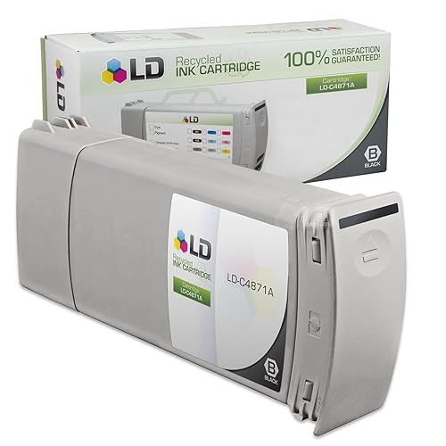 LD Products Remanufactured Ink Cartridge Replacement for HP 80 C4871A (Black) Compatible with HP Printer Models DesignJet 1050C 1050C Plus 1055CM