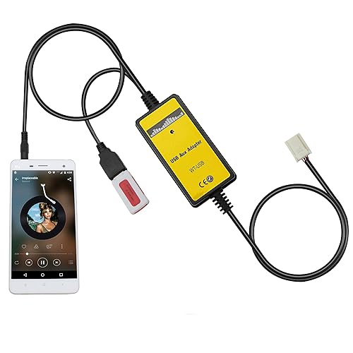 Yomikoo Car Audio Input Adapter, USB AUX CD Changer for Toyota Corolla 2005-2011, Camry 2006-2011, Auris 2007-2011, Avensis 2003-2011, Tacoma