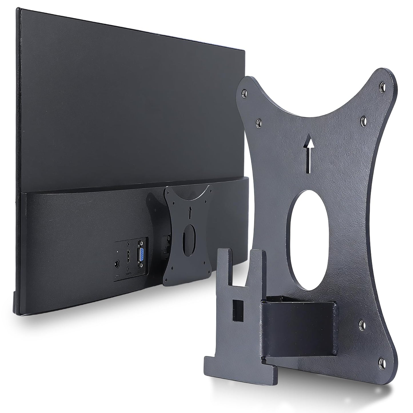 27M Monitor Arm/Mount VESA Bracket Adapter Compatible with HP Pavilion 22" 24" 27" Monitor(Fits 22M, 24M,27M)- 75x75mm to 100x100mm Black Wall Mount