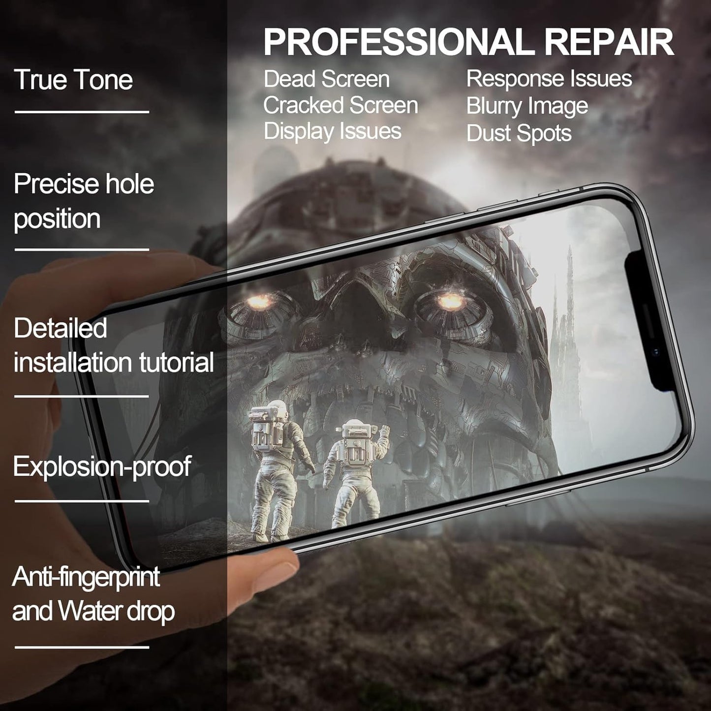 for iPhone 11 LCD Screen Replacement Kit 6.1" Retina Display 3D Touch Digitizer Assembly with Repair Tools and Frame Adhesive,625 nits (typ) (Model