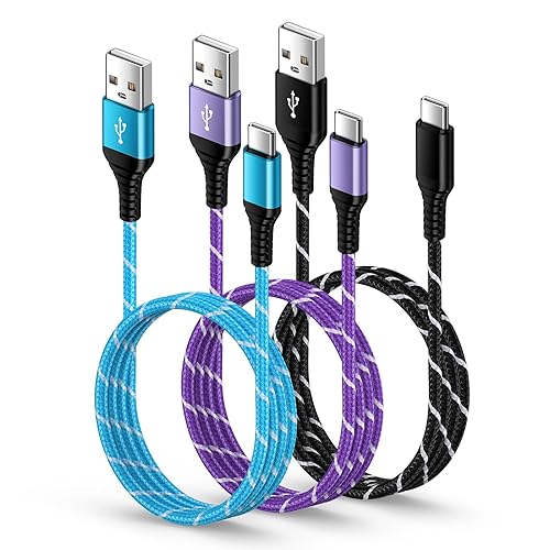 USB to USB C Charger Cable Android Charger Fast Charging Cord for Samsung Galaxy A17 A16 5G A36 A26 A56 A15 A35 S25 Ultra S25 Plus S24 S23 Z Fold 7 Z