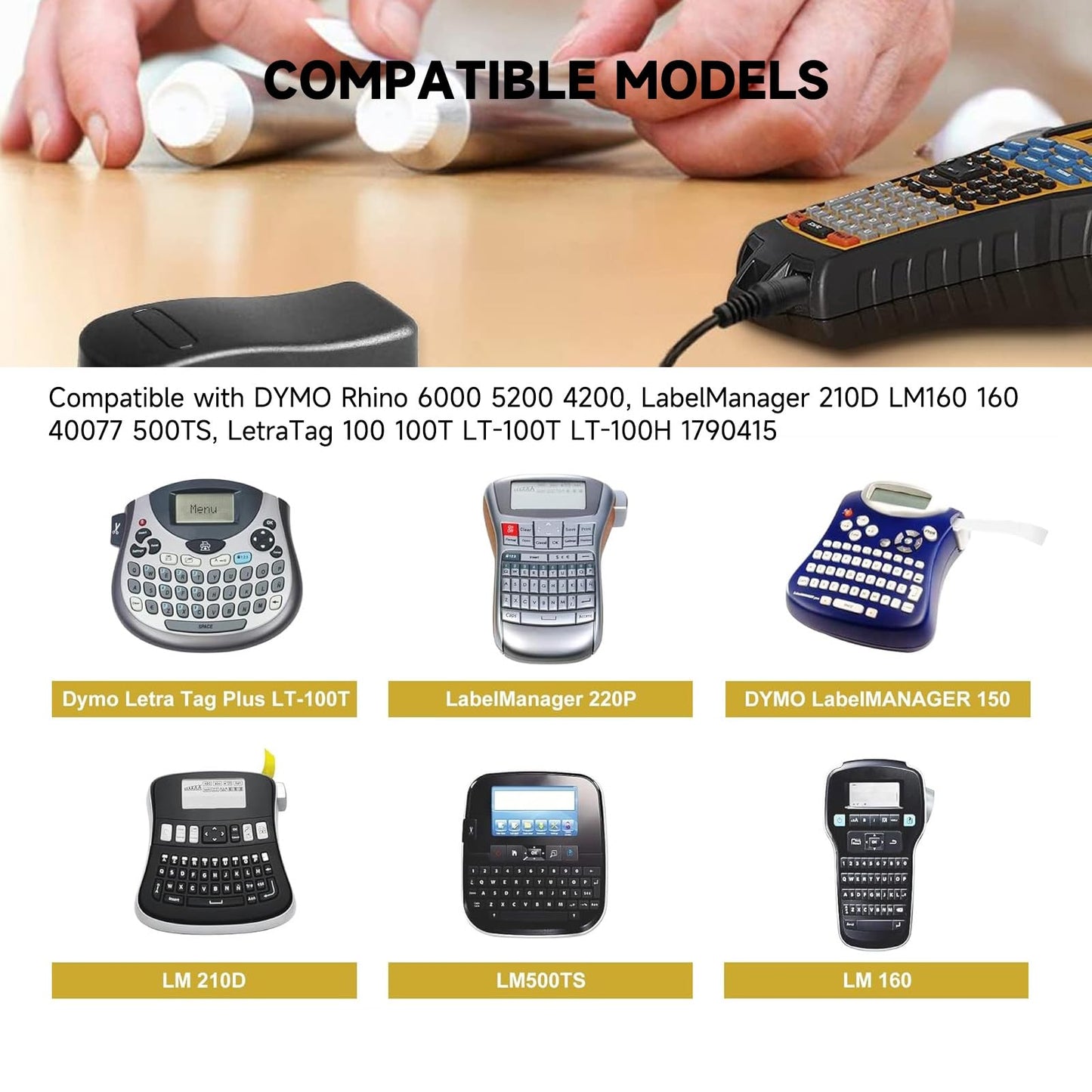 9V AC/DC Power Adapter Charger Compatible for Brother P-Touch PT-D210 PTD220 AD-24 AD-24ES AD-20 AD-30 Label Maker, DYMO LabelManager LM-160 500TS…