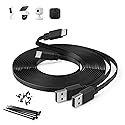 Itramax USB A to USB C Cable 20FT 2Pack,Extra Long Flat USB C Power Extension Charging Cord for Home Security Camera Blink Outdoor 4/Mini 2 2K+,Tapo