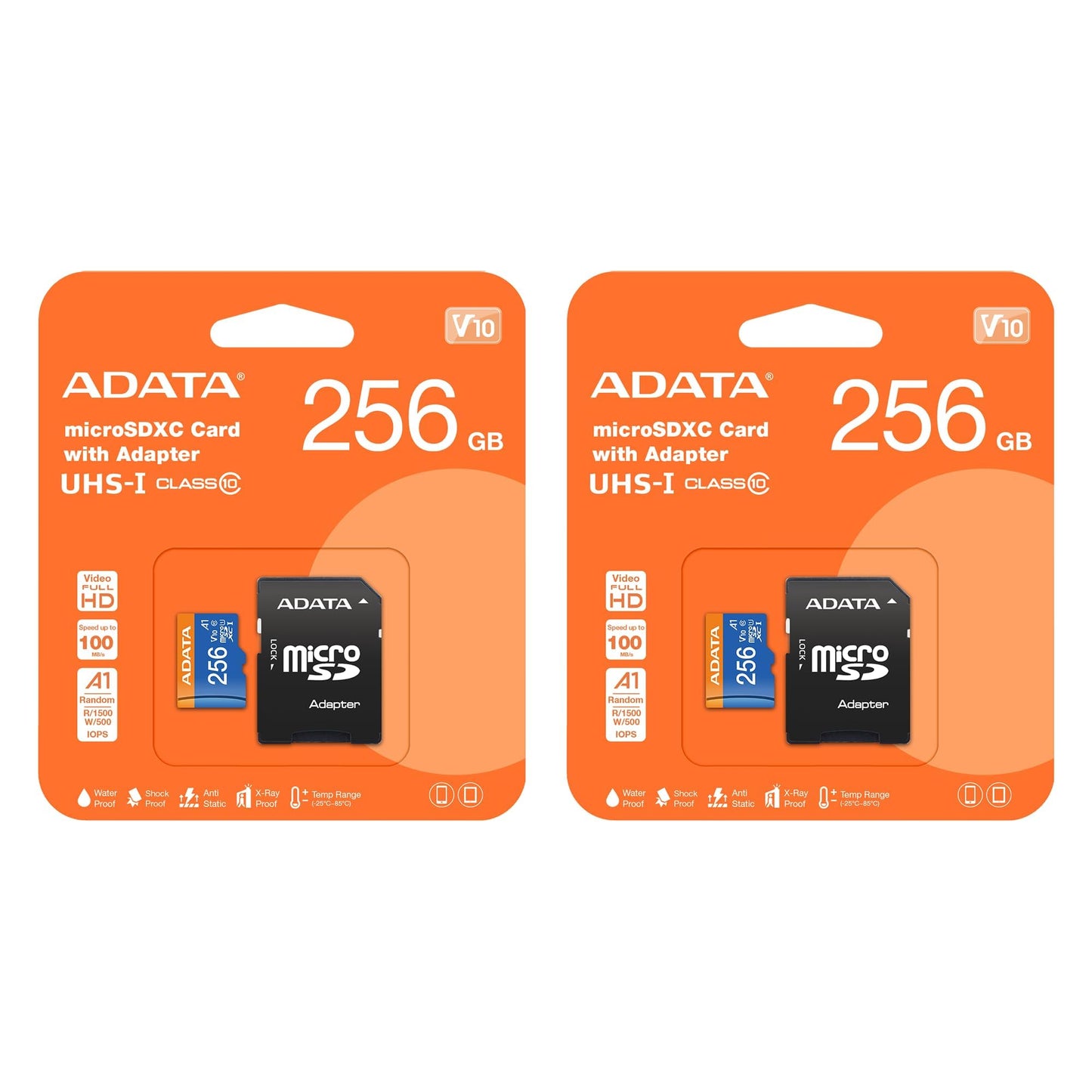 ADATA Premier microSDXC/SDHC UHS-I Class 10 Memory Card - 256GB - High-Speed, Reliable Storage - Smartphones, Tablets & Cameras - Includes SD Adapter