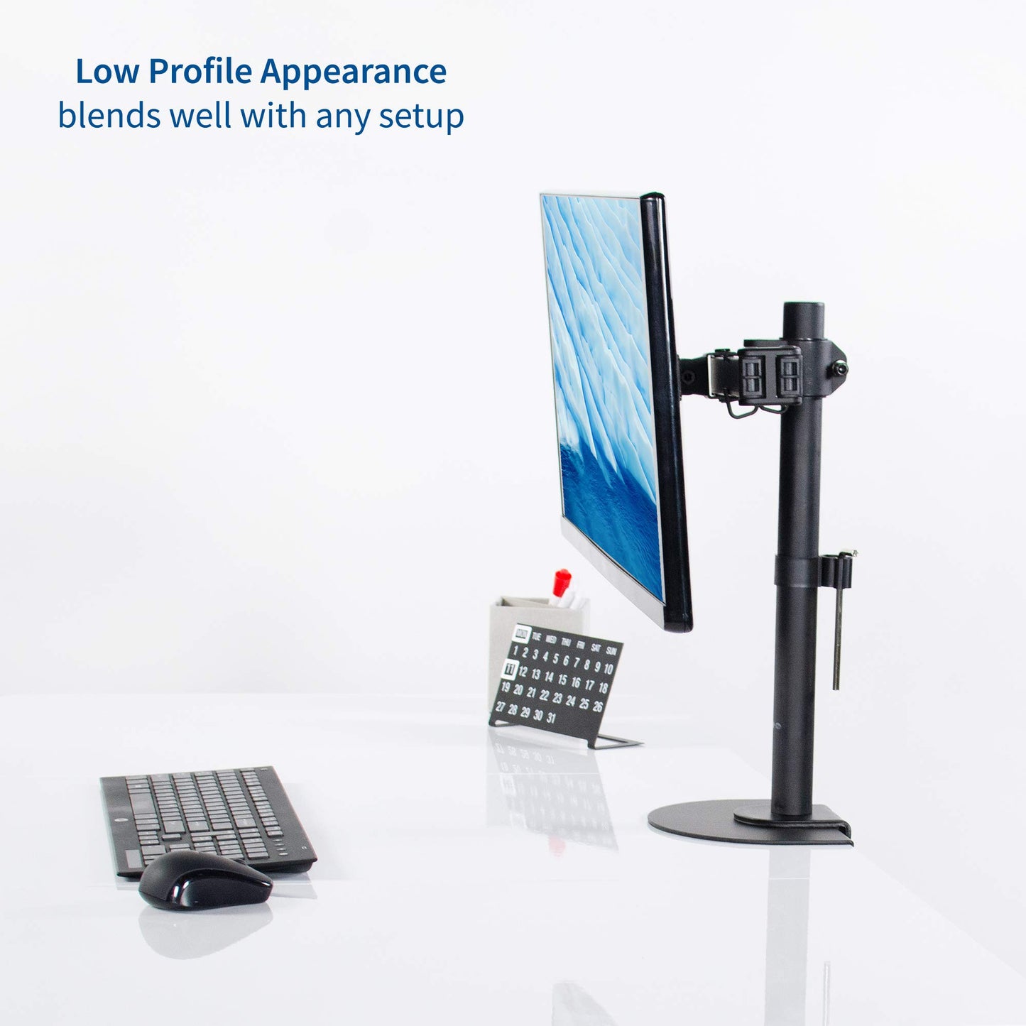 VIVO Steel Reinforcement Bracket Mount Plate for Thin, Glass, and Other Fragile Table Top Surfaces, Compatible with Most Monitor Stand C-Clamp