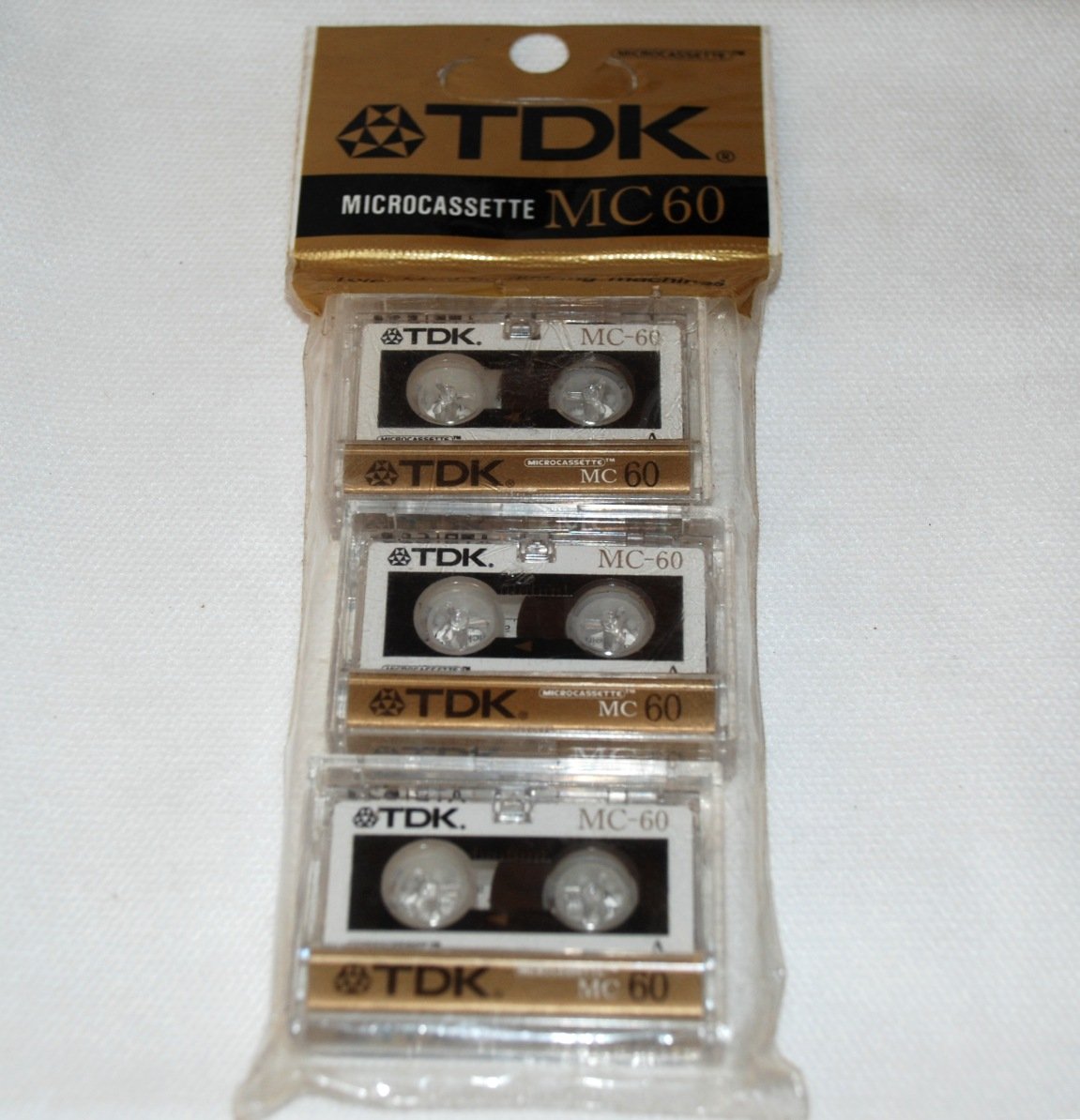 TDK D-MC60U3 Audio Microcassettes With Case - 60 MIN, 3 PK