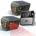 Chtoocy Upgraded Driveway Alarm, Radar + IR Dual Detection, 1/2 Mile Long Range Wireless Driveway Alarm, 3 Sensitivity Levels, Solar Power, Waterproof