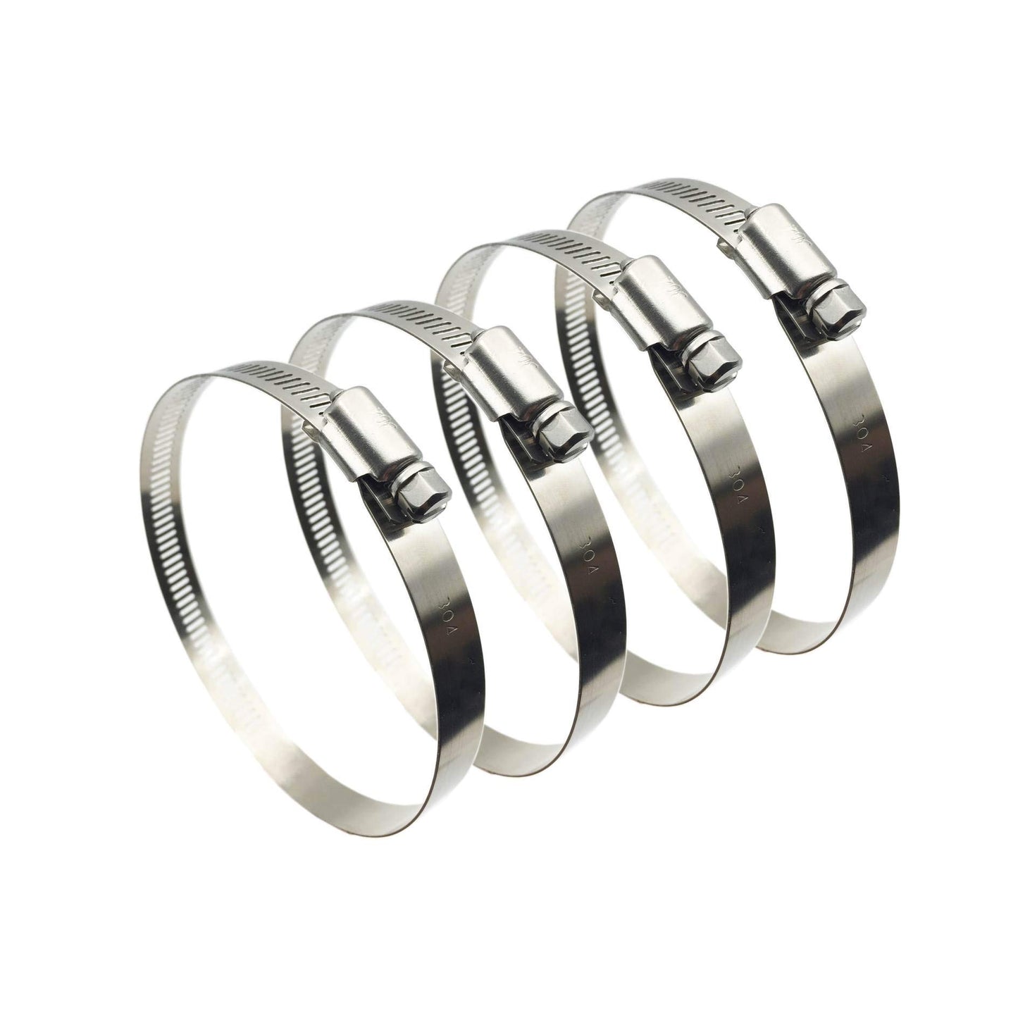 EesTeck 4Pcs 3" Adjustable 304 Stainless Steel Duct Clamps Hose Clamp Pipe Clamp Air Ducting Clamp worm drive hose clamps ?65mm-89mm?