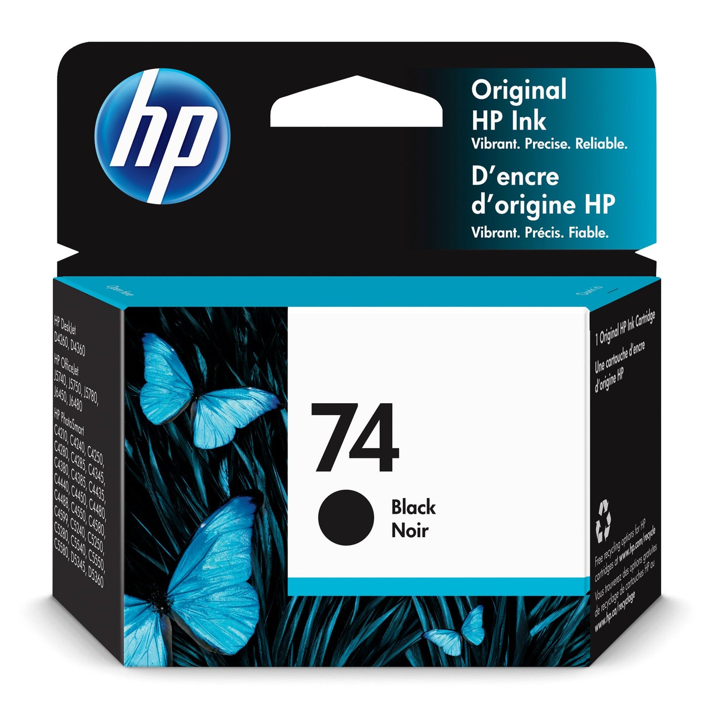 HP 74 Black Original Ink Cartridge (CB335WN)