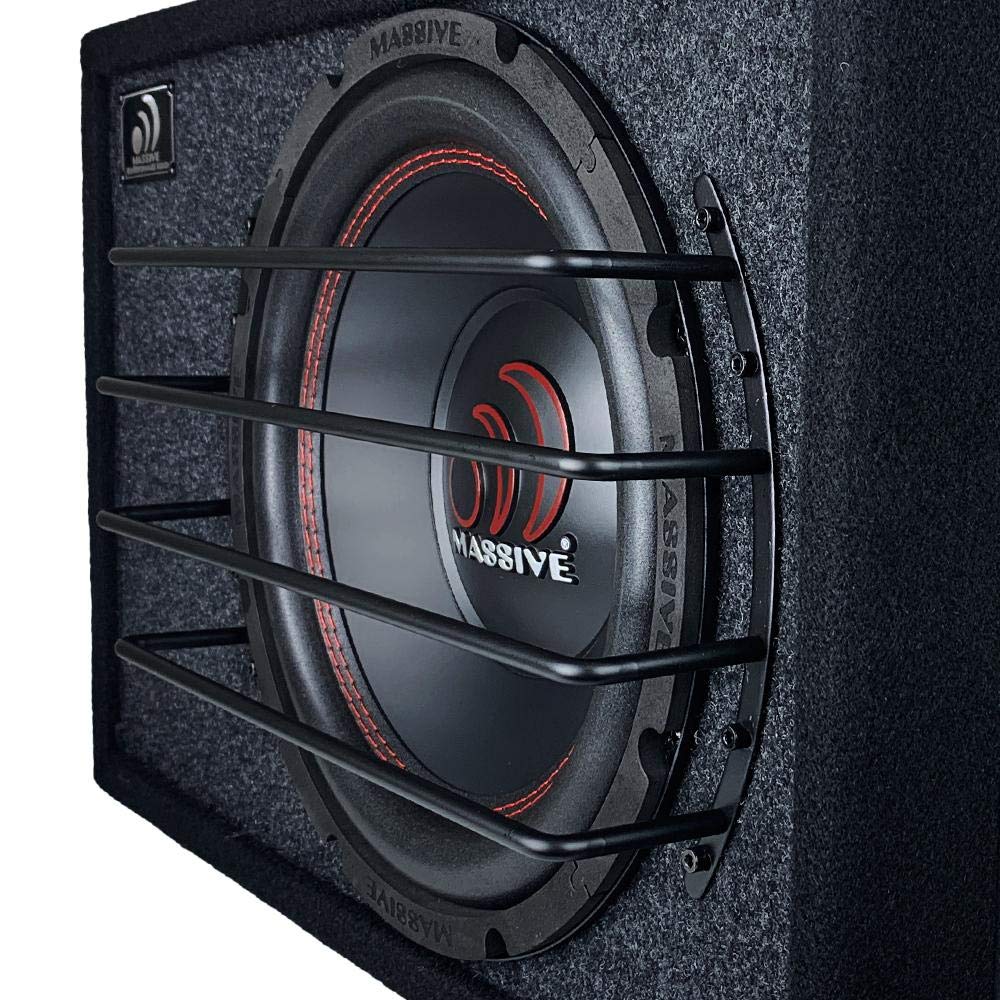 Massive Audio GRILL10 10-Inch Subwoofer Grill | Deep-Set Anodized Steel Protective Speaker Cover - Heavy-Duty Design for Car Audio Subs - Universal