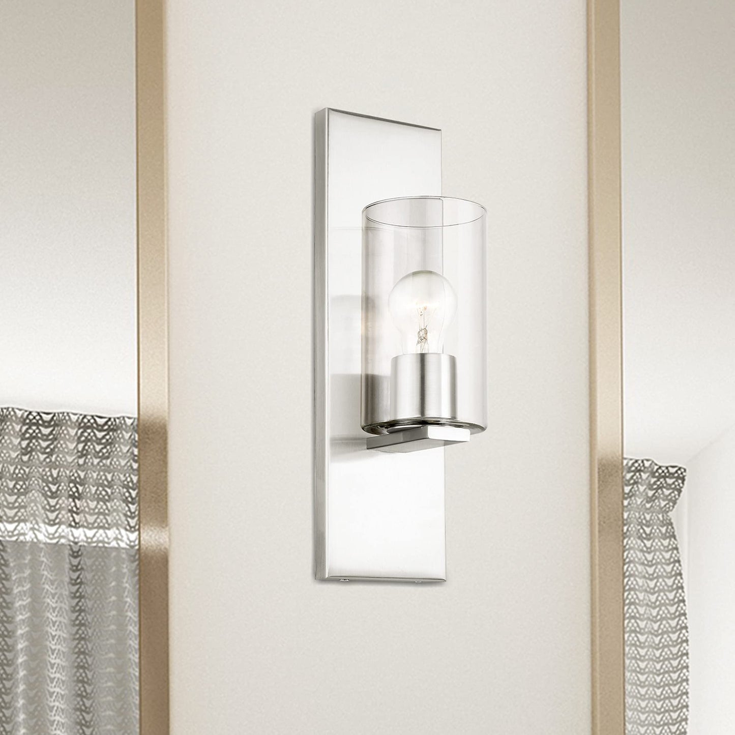 Livex Lighting 1 Light Brushed Nickel Wall Sconce