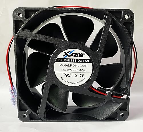 Qideyipe RDM1238B Refrigerator External DC Fan for RDM1238B DC12V 0.40A 12CM 12038 2-Wire Cooling Fan