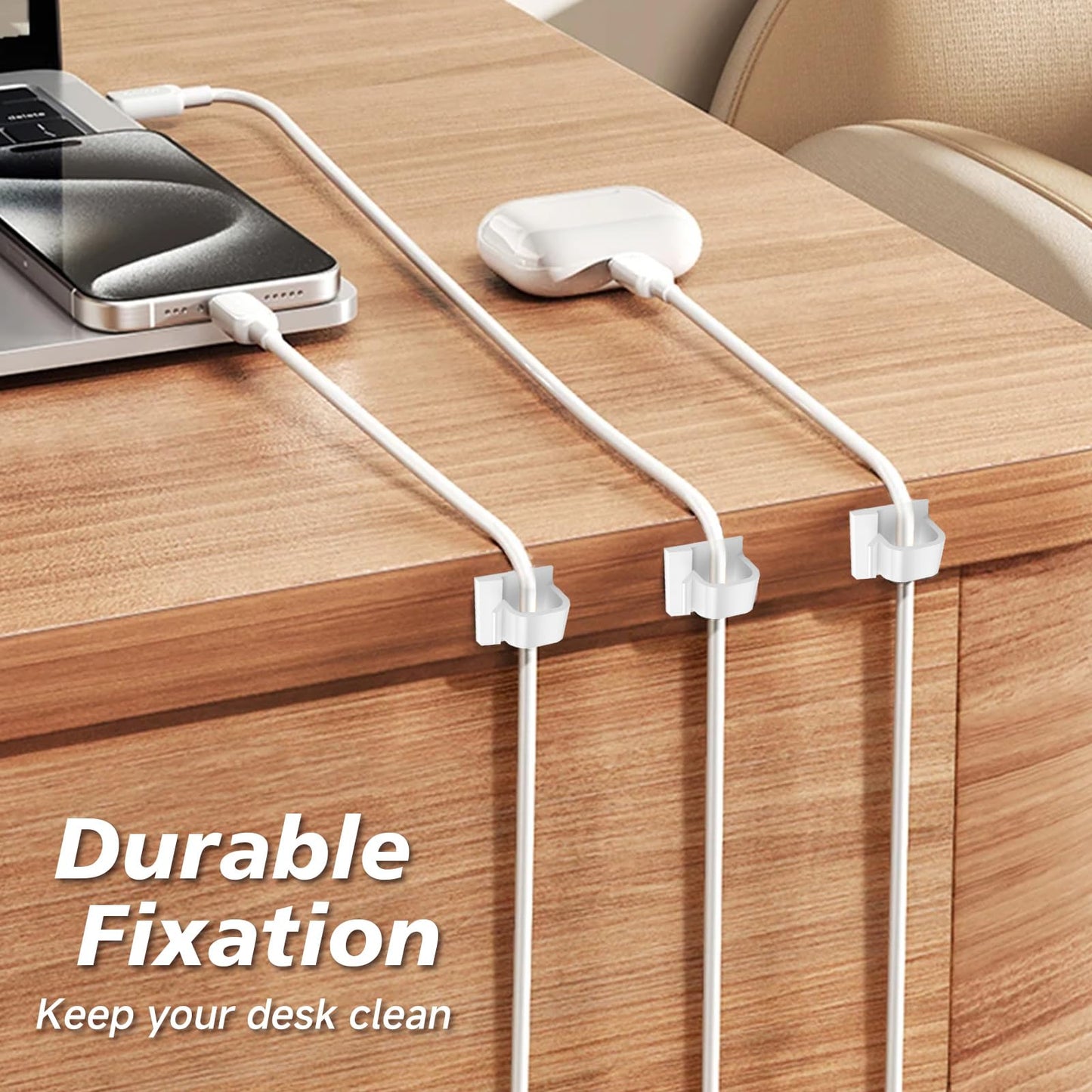GGFOXLEW 3/4 in Adhesive Cable Clips, 60pcs Outdoor Light Clips, Cord Clips, Sturdy Wire Clips, Finisher Wire Clamp for Home, Car, Office Wire