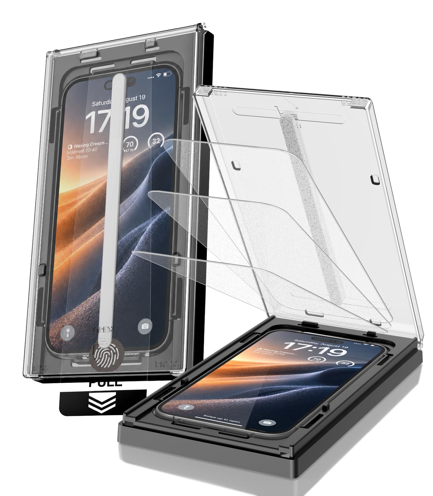EZ-GLAZ 3-Pack Matte Screen Protector for iPhone 15 Pro Max - Anti-Glare Tempered Glass with Upgraded Strength & Drop Resistance, Clear Outdoor