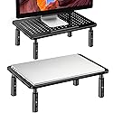 La Jaco Monitor Stand Risers for 2 Monitors, 3 Height Adjustable Monitor Stand with Pen Holder, Dual Monitor Riser Laptop Riser for Office, Home