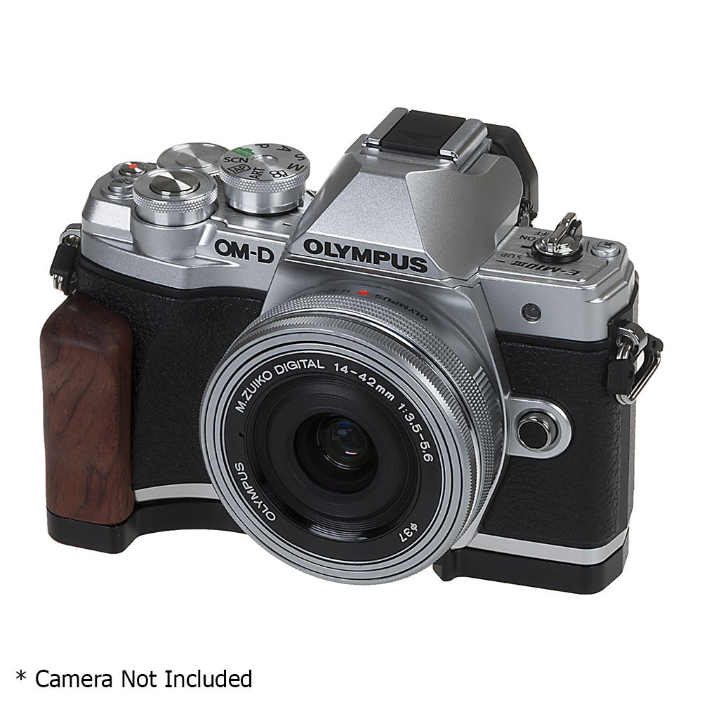 Fotodiox Pro, Deluxe All Metal Black Camera Hand Grip for Olympus OM-D E-M10 Mark III Mirrorless Micro Four-Thirds Digital Camera with Battery Access