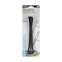 Nite Ize Gear Tie Cordable, The Original Reusable Rubber Twist Tie with Stretch-Loop for Cord Management + Storage, 18-Inch, Black, 2 Pack, Made in