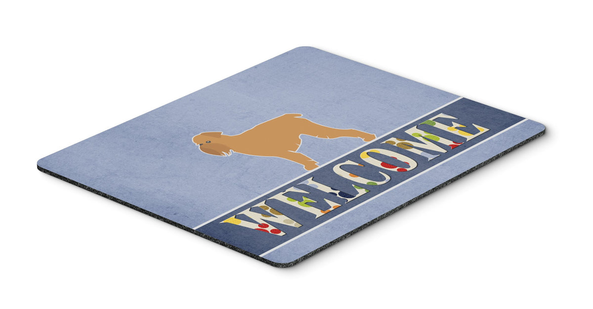 Caroline's Treasures BB5544MP Brussels Griffon Welcome Mouse Pad, Hot Pad or Trivet for Home Office Gaming Working Computers Laptop Mouse Mat,Washable