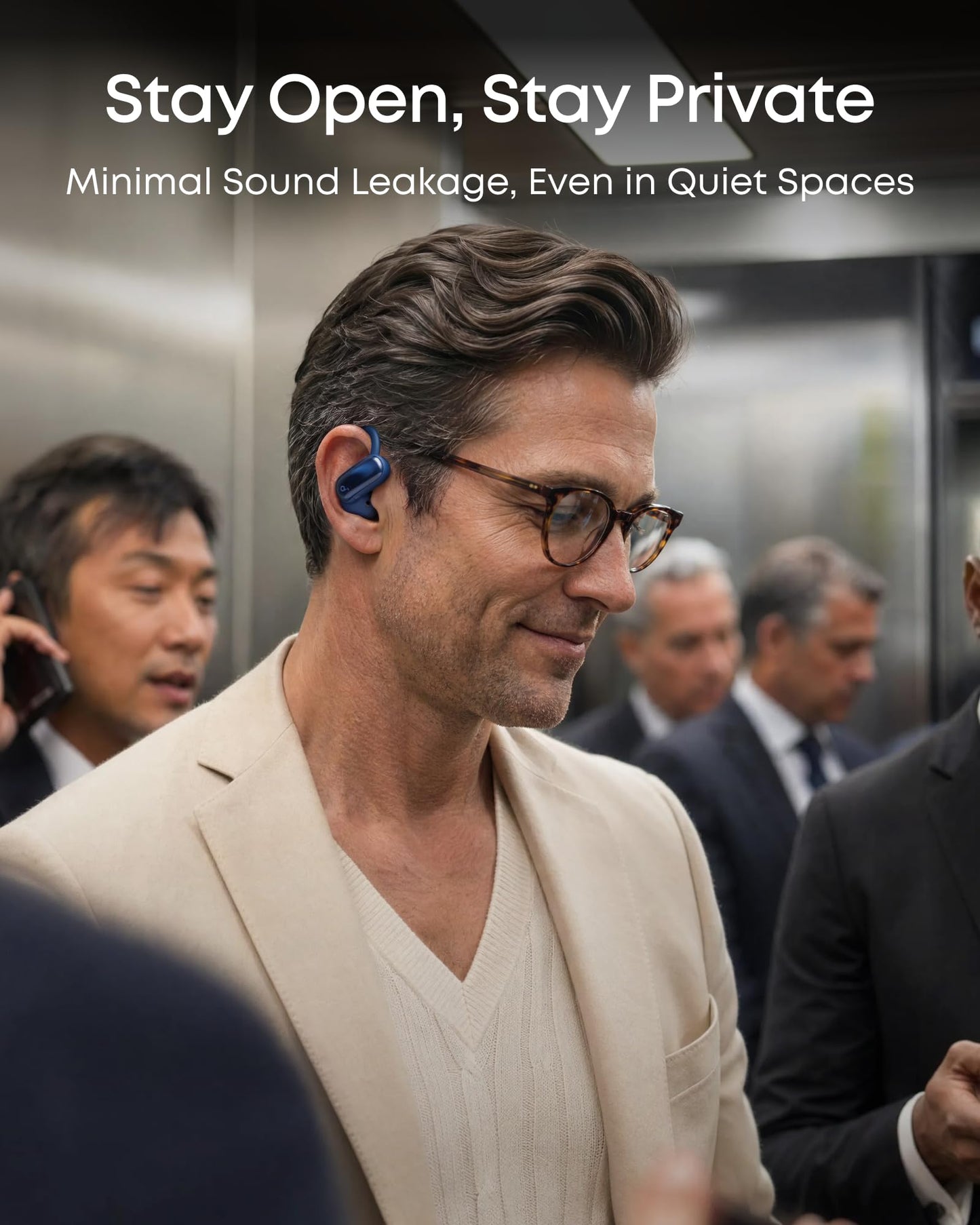 Soundcore AeroFit 2 Pro by Anker, Open-Ear with Semi-in-Ear Active Noise Cancellation, Dual-Form Earbuds, Adjustable Ear Hooks, Hi-Res, LDAC, 4-Mic AI